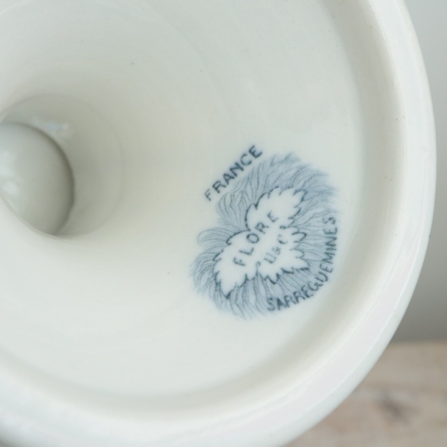 アンティーク コンポティエ FLORE フランス サルグミンヌ製 U&C SARREGUEMINES