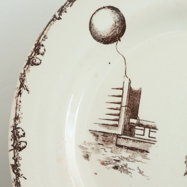 フランスアンティーク ショワジールロワ プレート 平皿 小鳥