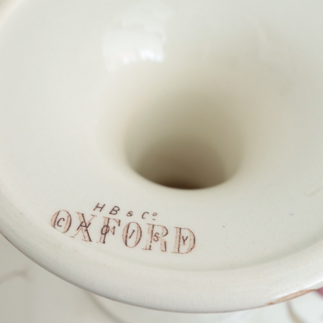 アンティーク コンポティエ 花と小鳥 OXFORD フランス ショワジールロワ製 CHOISY LE ROI