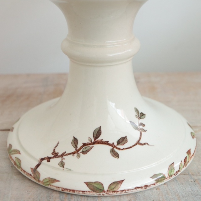 アンティーク コンポティエ 花と小鳥 OXFORD フランス