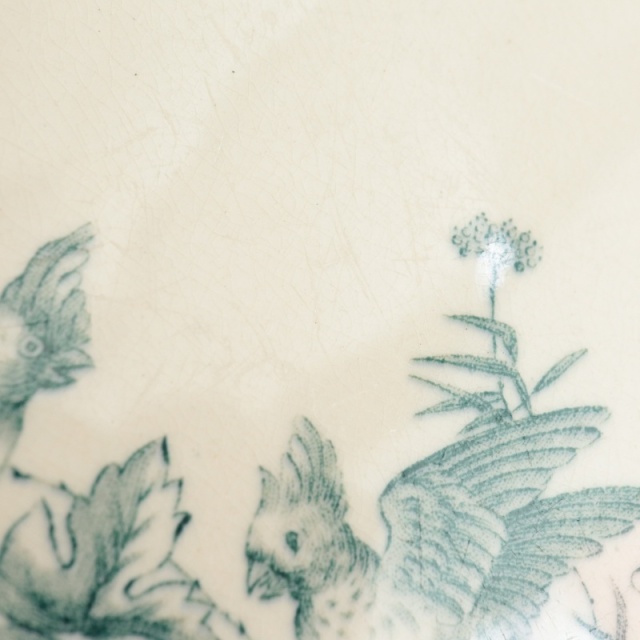 アンティークプレート 小鳥 皿 MIGNON フランス ロンウィー製 LONGWY
