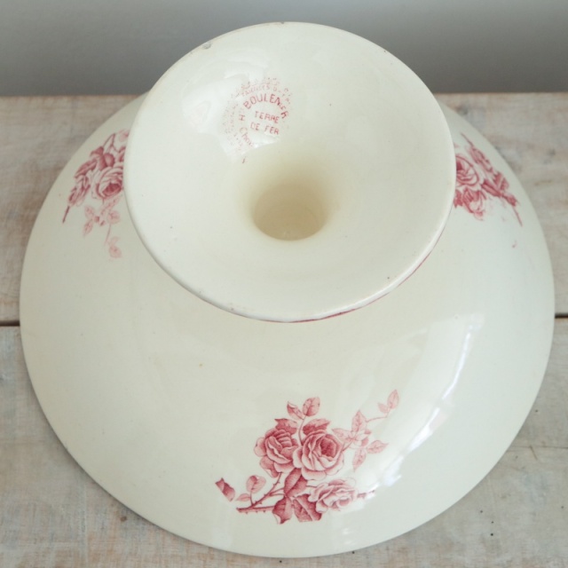 ヴィエイヤーボルドー Rouenモデル　ケーキスタンド　フランスアンティーク食器 ヴィエイヤーボルドー Rouenモデルケーキスタンドフランスアンティーク食器