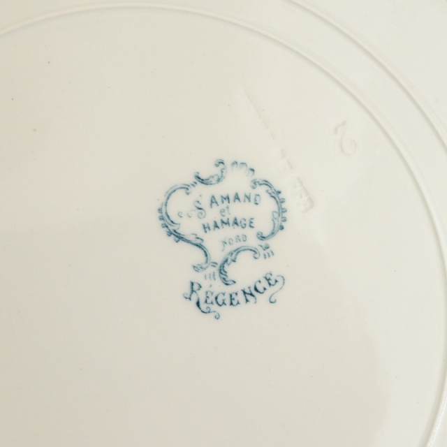 アンティーク プレート 大皿  REGENCE フランス サンタマン製 SAINT AMAND HAMAGE NORD