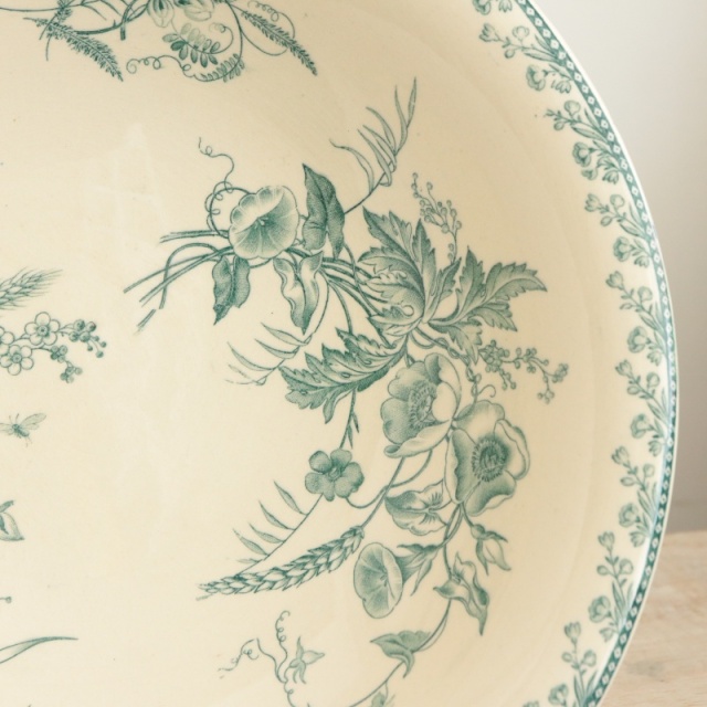 アンティーク コンポティエ FLEURS DE CHAMPS フランス ペクソンヌ製 PEXONNE Fenal Freres
