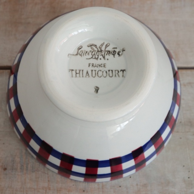 アンティーク カフェオレボウル バスク THIAUCOURT フランス サルグミンヌ製 Sarreguemines