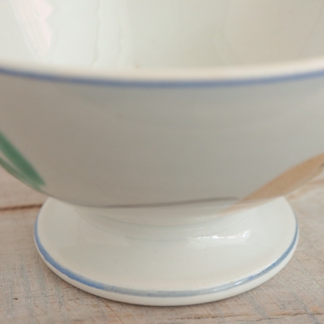 アンティーク カフェオレボウル フルーツ フランス クレイユモントロー製 Creil Montereau