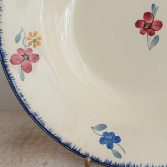 アンティーク プレート MARY LOU 深皿 フランス サルグミンヌ製