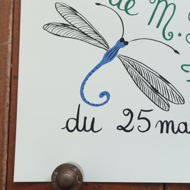 Juliette Ramade ネコ シルクスクリーン ポスター 2000年