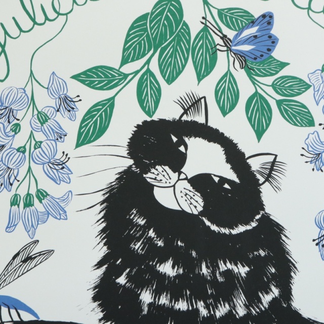 Juliette Ramade ネコ シルクスクリーン ポスター 2000年