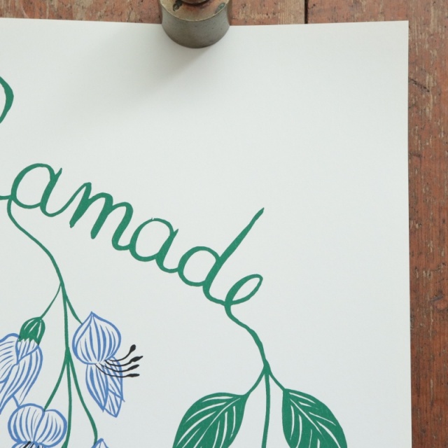 Juliette Ramade ネコ シルクスクリーン ポスター 2000年