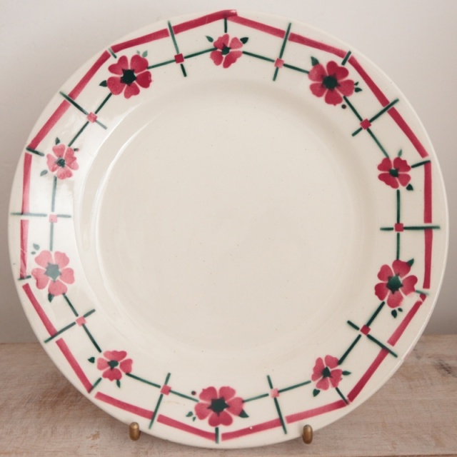 アンティーク プレート MONIQUE デザート皿 フランス サンタマン製  