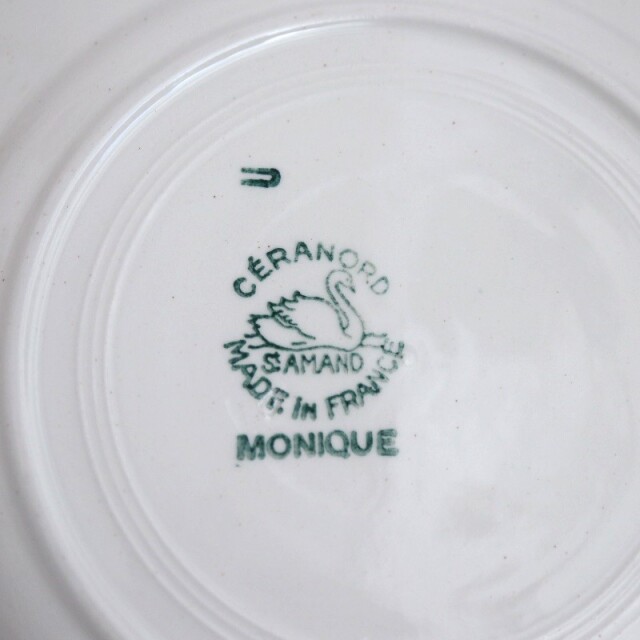 アンティーク プレート MONIQUE デザート皿 フランス サンタマン製 SAINT AMAND