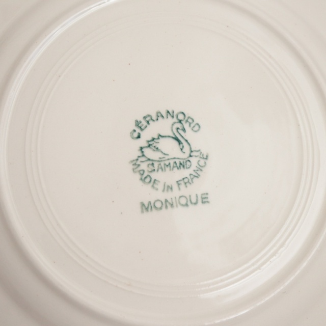 アンティーク プレート MONIQUE デザート皿 フランス サンタマン製 SAINT AMAND