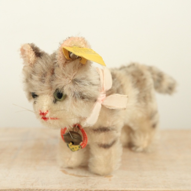 アンティーク シュタイフ ネコ Steiff Tabby 7cm