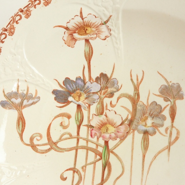 アンティーク コンポティエ NIELLES フランス ロンウィー製 LONGWY