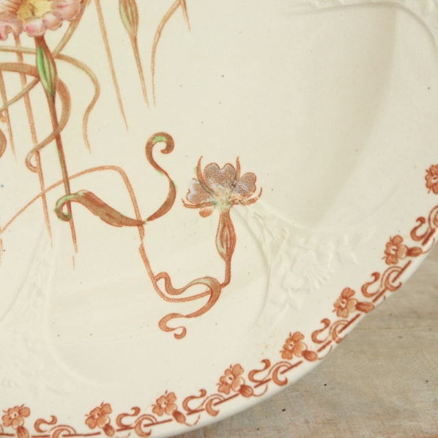 アンティーク コンポティエ NIELLES フランス ロンウィー製 LONGWY