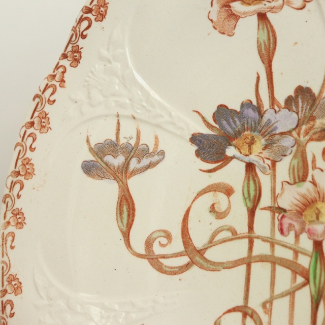 アンティーク コンポティエ NIELLES フランス ロンウィー製 LONGWY