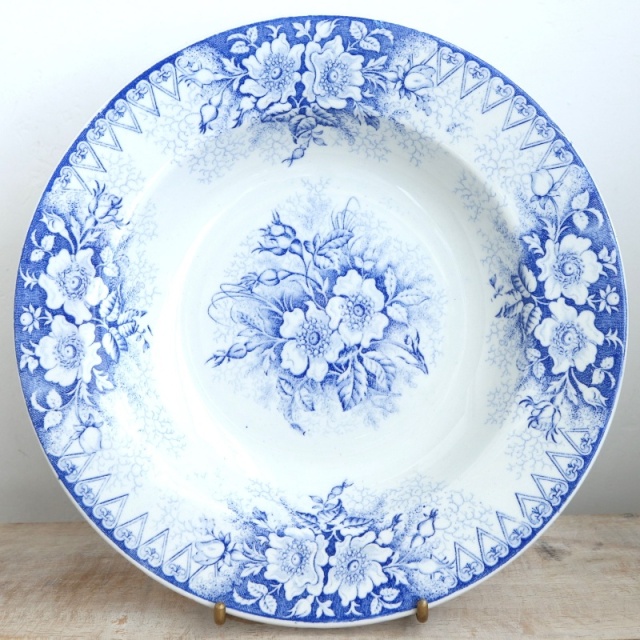 アンティークプレート EGLANTINES 皿 フランス リュネヴィル製 KG Luneville