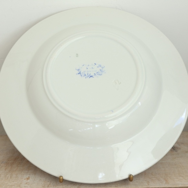 アンティークプレート EGLANTINES 皿 フランス リュネヴィル製 KG Luneville