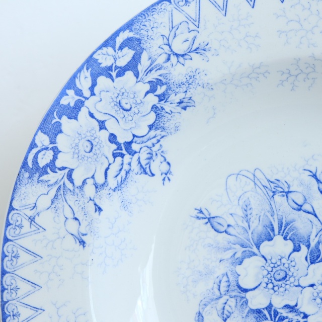 アンティークプレート EGLANTINES 皿 フランス リュネヴィル製 KG Luneville
