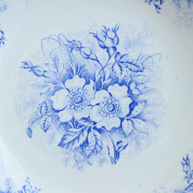 アンティークプレート EGLANTINES 皿 フランス リュネヴィル製 KG Luneville