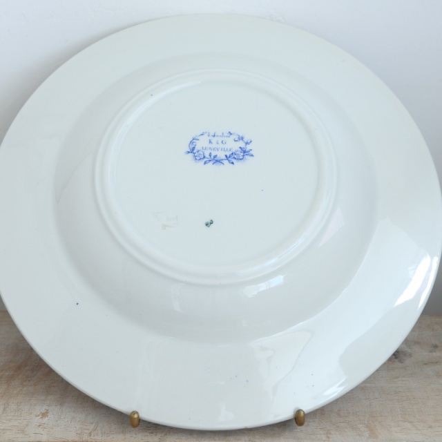 アンティークプレート EGLANTINES 皿 フランス リュネヴィル製 KG Luneville