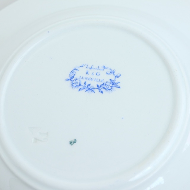 アンティークプレート EGLANTINES 皿 フランス リュネヴィル製 KG Luneville