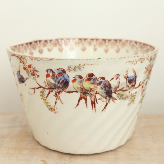 GIEN ジアン　アンティーク　カップ&ソーサー アンティーク ショコラカップ＆ソーサー ツバメ フランス ジアン