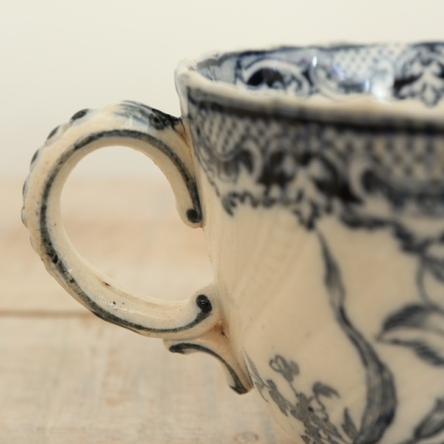 アンティーク コーヒーカップ＆ソーサー フォンタンジュ フランス サルグミンヌ製 FONTANGES U&C SARREGUEMINES