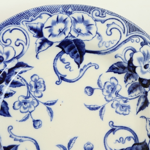 アンティーク コンポティエ FLORA フランス クレイユモントロー製