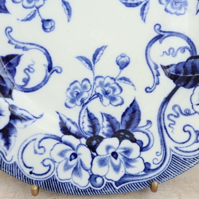 【美品】フランスアンティーク クレイユモントロー Flora コンポティエ フランスアンティーク クレイユモントロー Flora コンポティエ