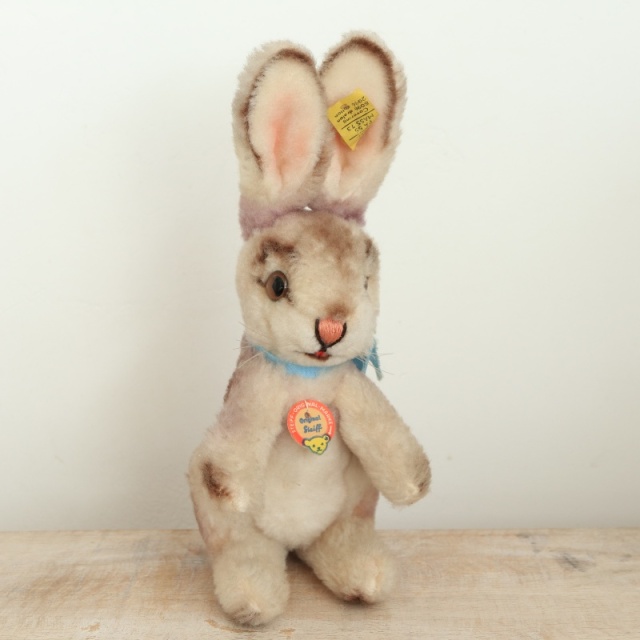 アンティーク シュタイフ ウサギ Steiff Dralon Rabbit 17cm