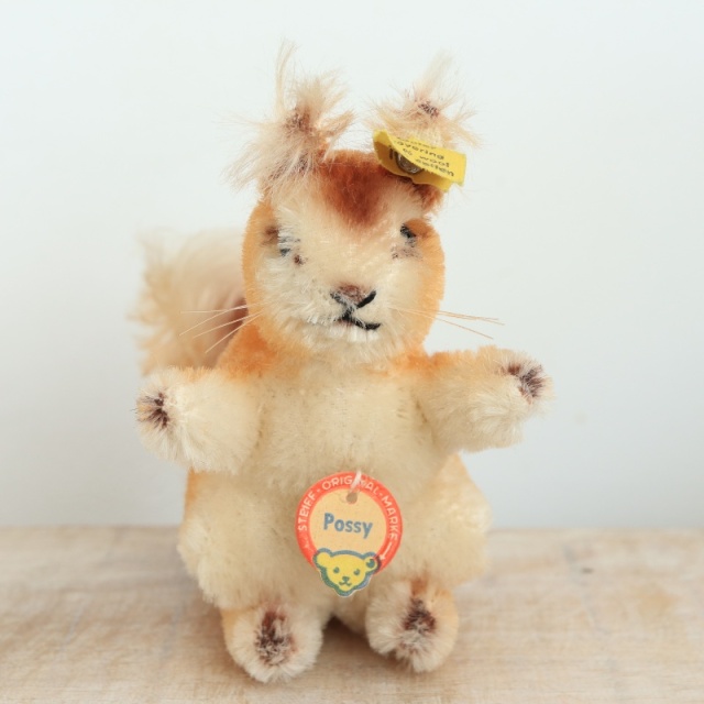 アンティーク シュタイフ リス Steiff Possy 10cm