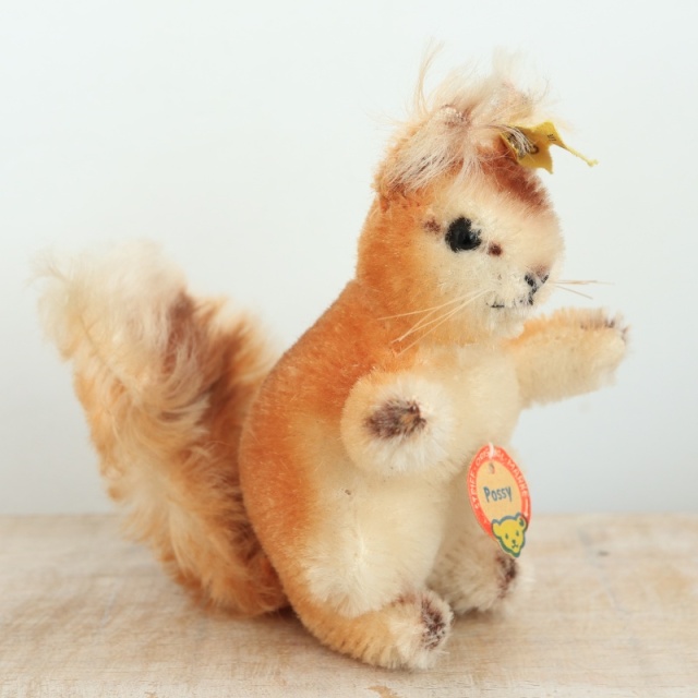 アンティーク シュタイフ リス Steiff Possy 10cm