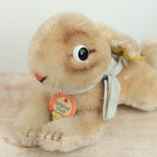 アンティーク シュタイフ ウサギ Steiff Lying Rabbit 9cmサイズ