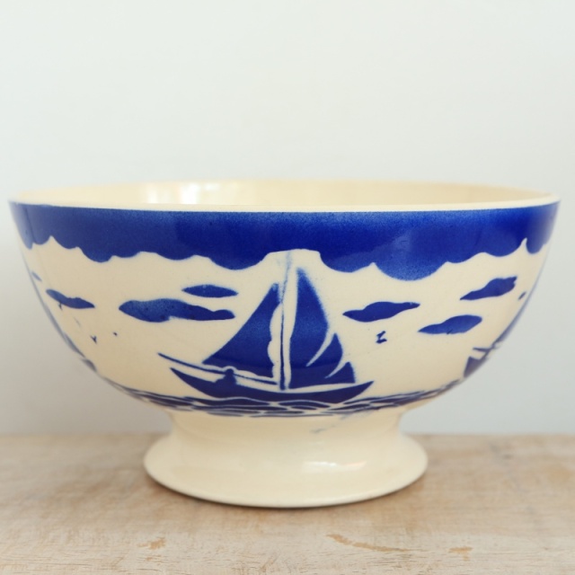 アンティーク カフェオレボウル プチバトー フランス バドンヴィレー製