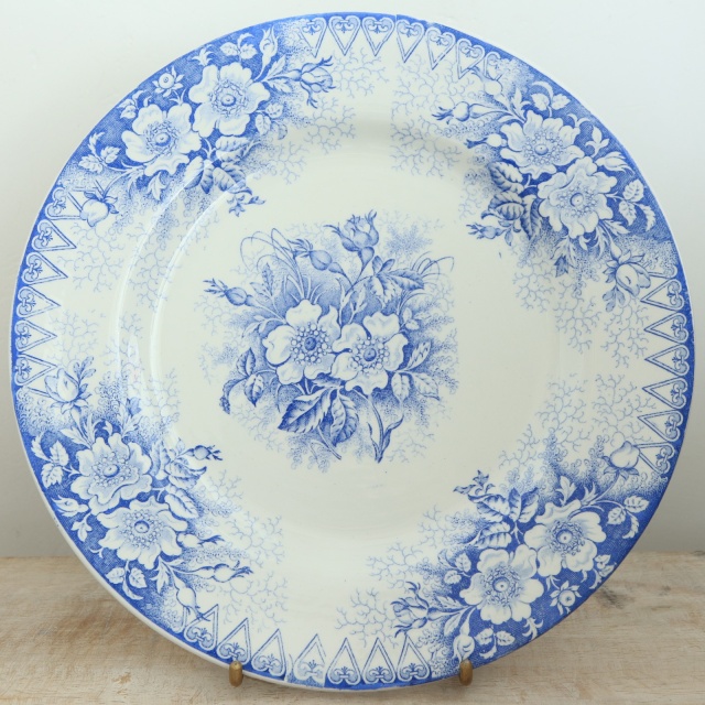 アンティークプレート EGLANTINES 皿 フランス リュネヴィル製 KG Luneville