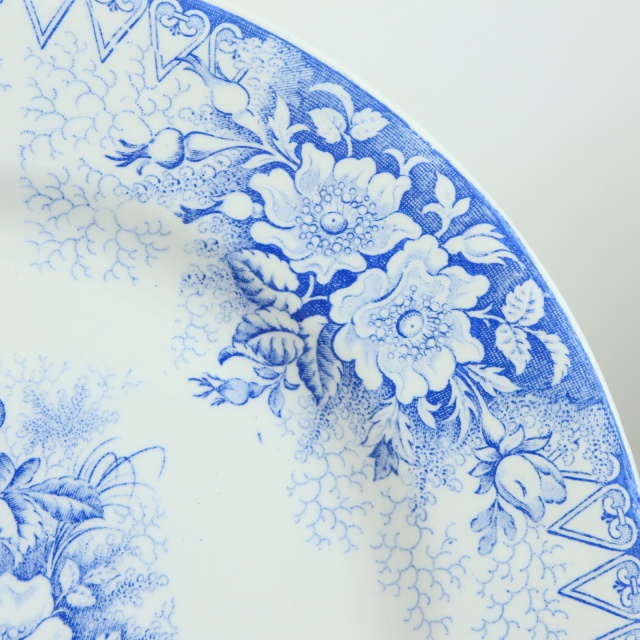 アンティークプレート EGLANTINES 皿 フランス リュネヴィル製 KG Luneville