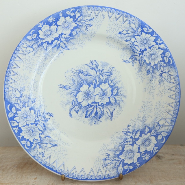 アンティークプレート EGLANTINES 皿 フランス リュネヴィル製 KG Luneville