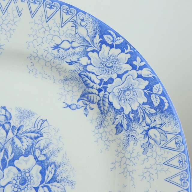 アンティークプレート EGLANTINES 皿 フランス リュネヴィル製 KG Luneville