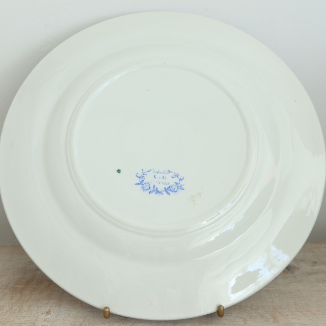 アンティークプレート EGLANTINES 皿 フランス リュネヴィル製 KG Luneville