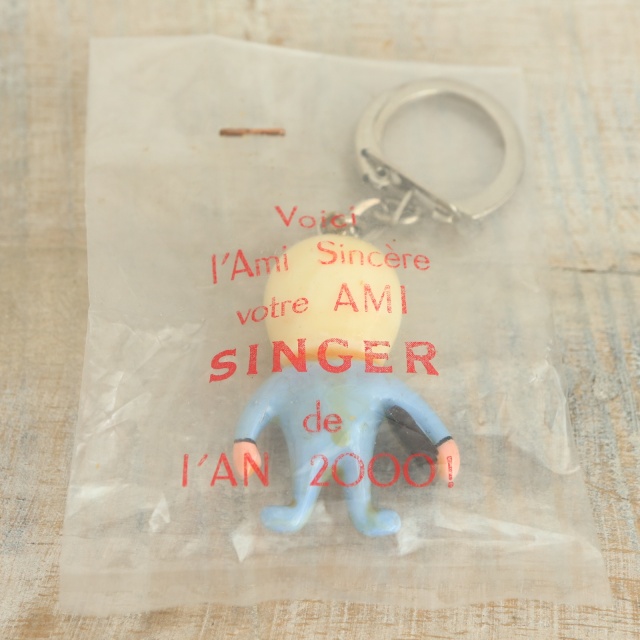 シンガーミシン ビンテージ フレンチキーホルダー 袋入り SINGER