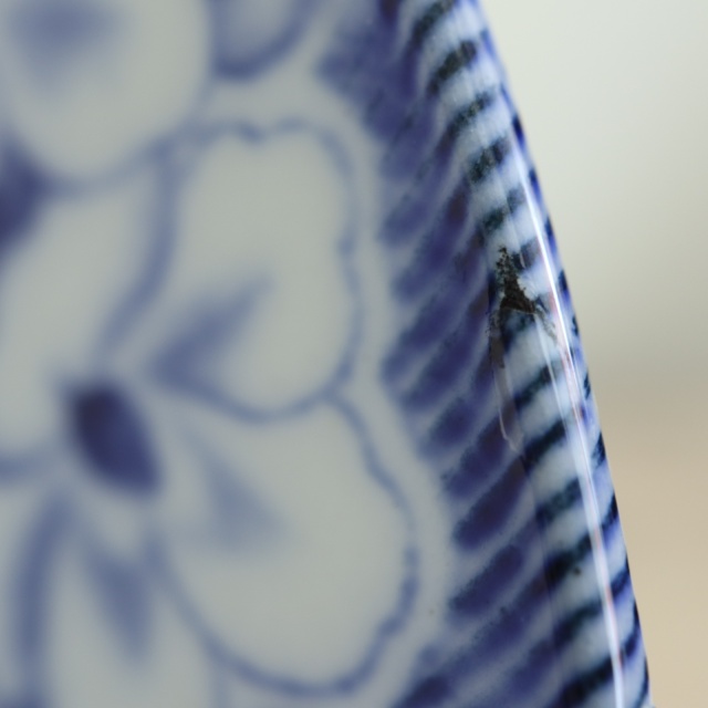 アンティークプレート デザート皿 FLORA フランス クレイユモントロー製 Creil Montereau