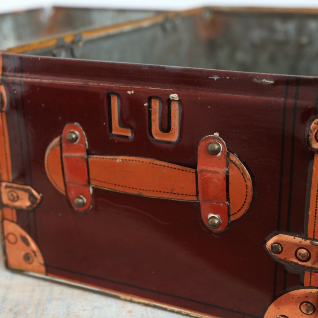 LU ビスケット アンティーク トランク 缶 LEFEVRE-UTILE