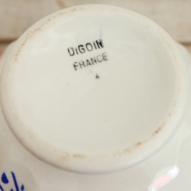 アンティーク カフェオレボウル ルルド SOUVENIR DE LOURDES フランス ディゴワン製 Digoin