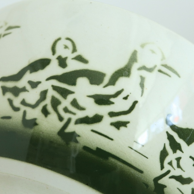 アンティーク カフェオレボウル アヒル フランス バドンヴィレー製 Badonviller