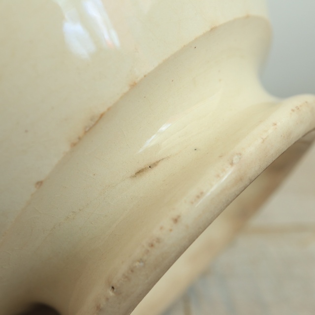 アンティーク カフェオレボウル リンゴ バルボティーヌ フランス ショワジールロワ製 Choisy le Roi