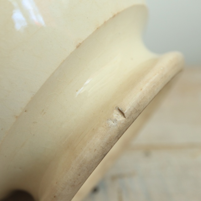 アンティーク カフェオレボウル リンゴ バルボティーヌ フランス ショワジールロワ製 Choisy le Roi