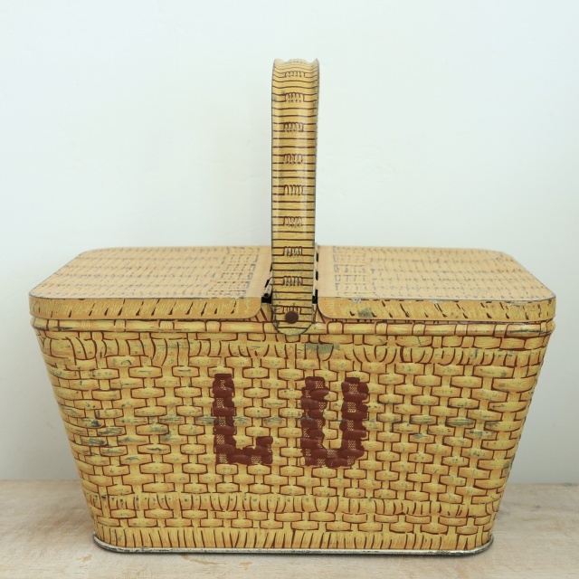 LU ビスケット ビンテージ バスケット 缶 LEFEVRE-UTILE