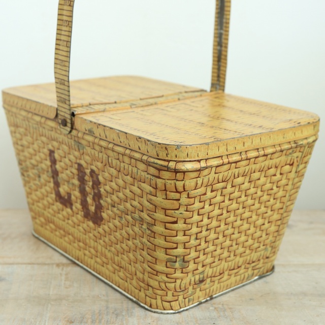 LU ビスケット ビンテージ バスケット 缶 LEFEVRE-UTILE